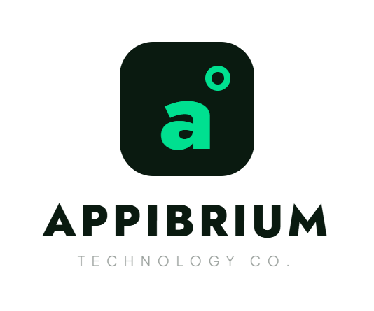 Appibrium Stacked Logo Light